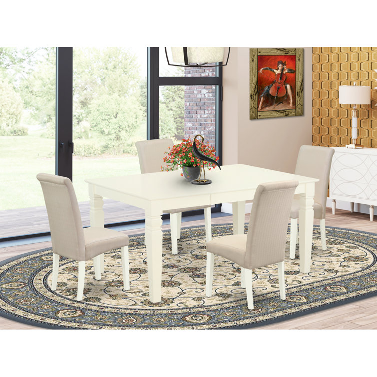 Winston Porter Cooper Square Extendable Rubberwood Solid Wood Dining